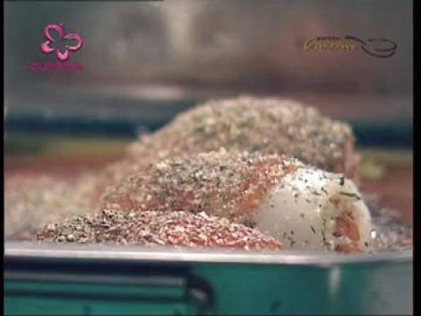 Calamar umplut cu orez si legume