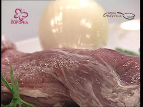 Muschi de porc cu sos mustar