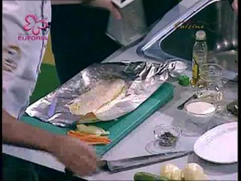 Rulada de peste cu sos alb