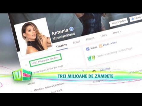 Antonia a ajuns la 3 milioane de fani