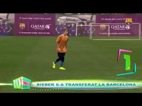 Justin Bieber s-a transferat la Barcelona! Doamne, ce i-a făcut lui Neymar pe terenul de fotbal! (VIDEO)