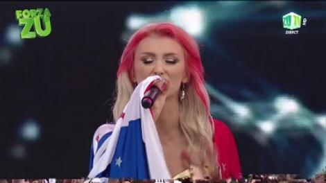 Andreea Bălan, eroină pe scena "Forza Zu"! Extrem de puternică și cu multă dăruire, artista, sau "Wonder Woman", a făcut un adevărat spectacol!