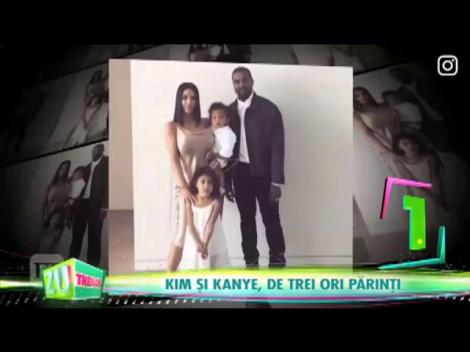 Kim și Kanye West, părinți pentru a treia oară