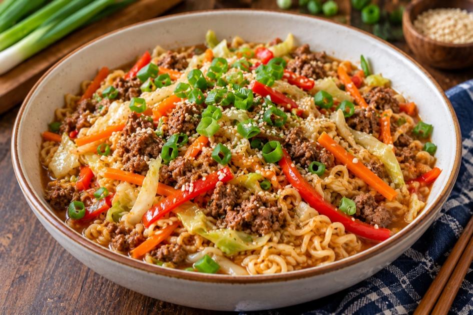 Reteta Rame Ramen cu carne de vită și legume. Rețetă reinterpretată pentru a fi ...